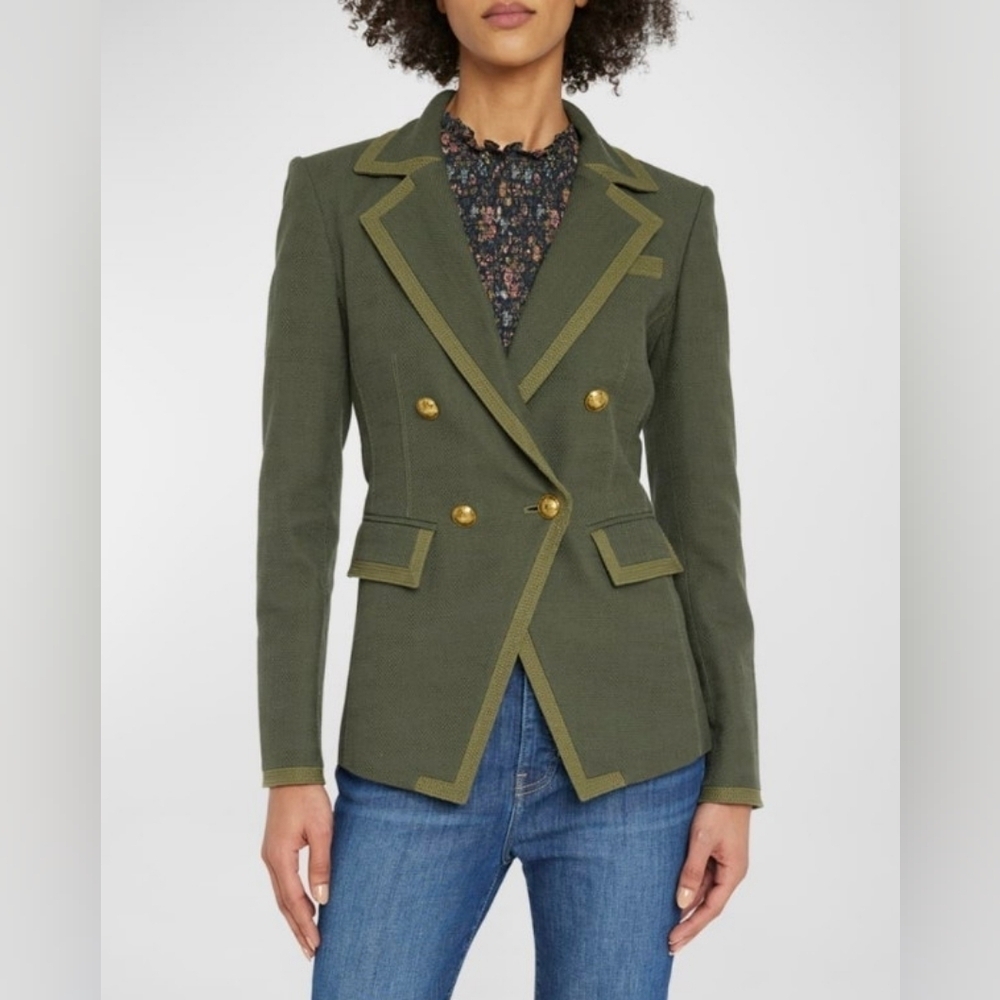Veronica Beard Edison Dickey Jacket Olive Green - Picture 11 of 11